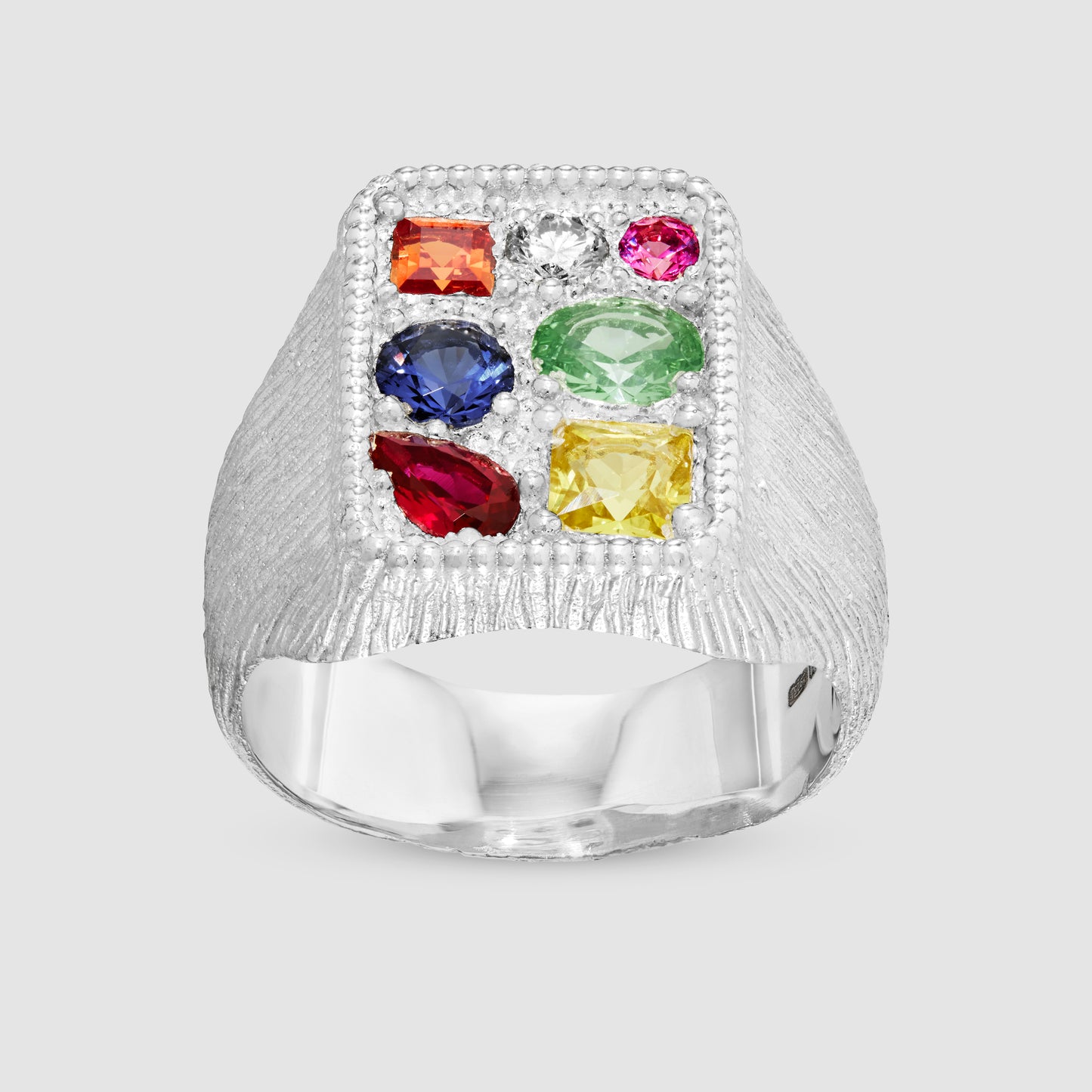 The Cottage Garden Signet - Skydiamond - Silver