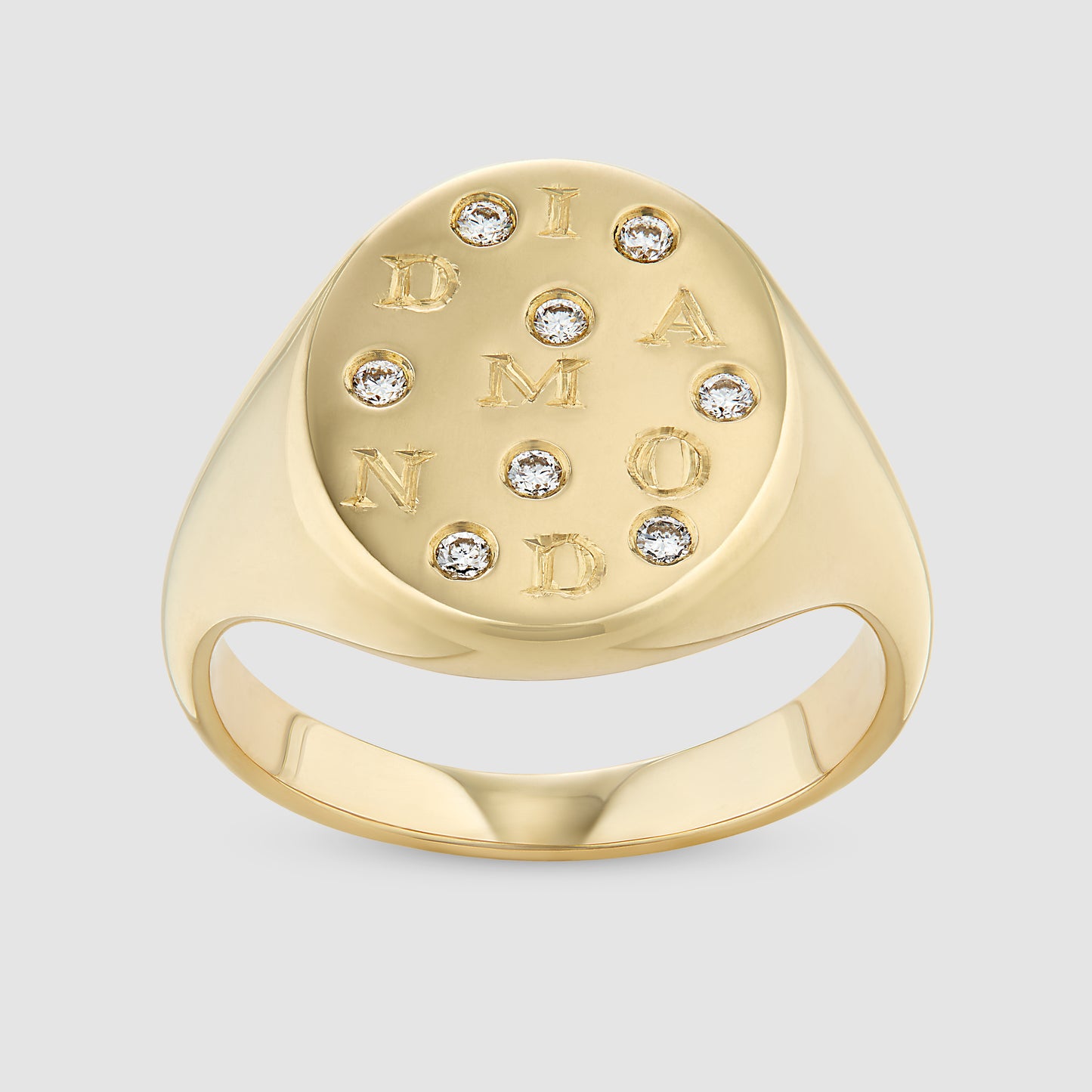 Diamond Signet - Gold