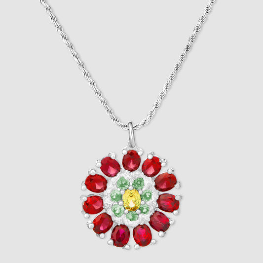 Dorset Dahlia Pendant - Silver