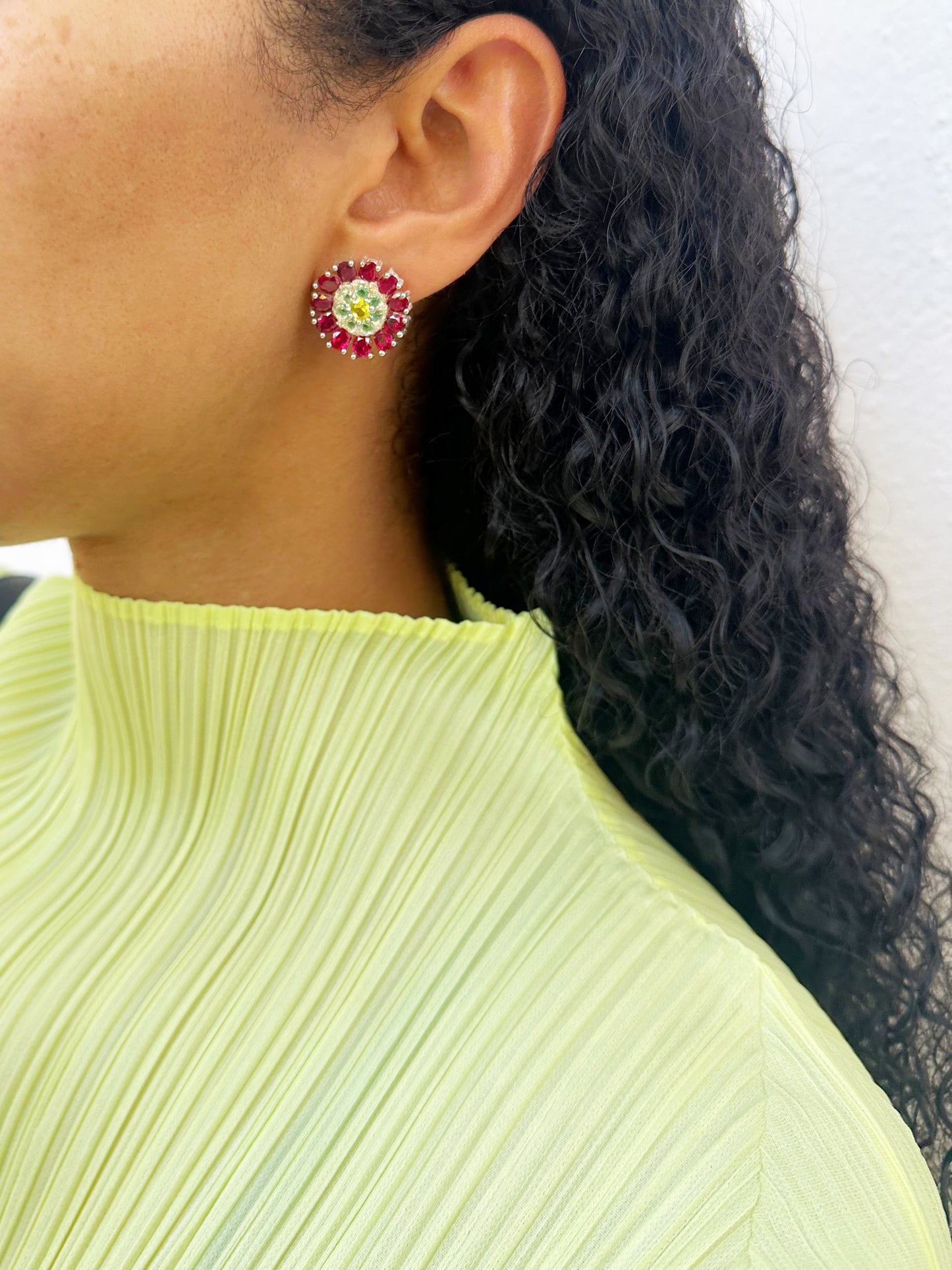 Dorset Dahlia Earrings - Silver