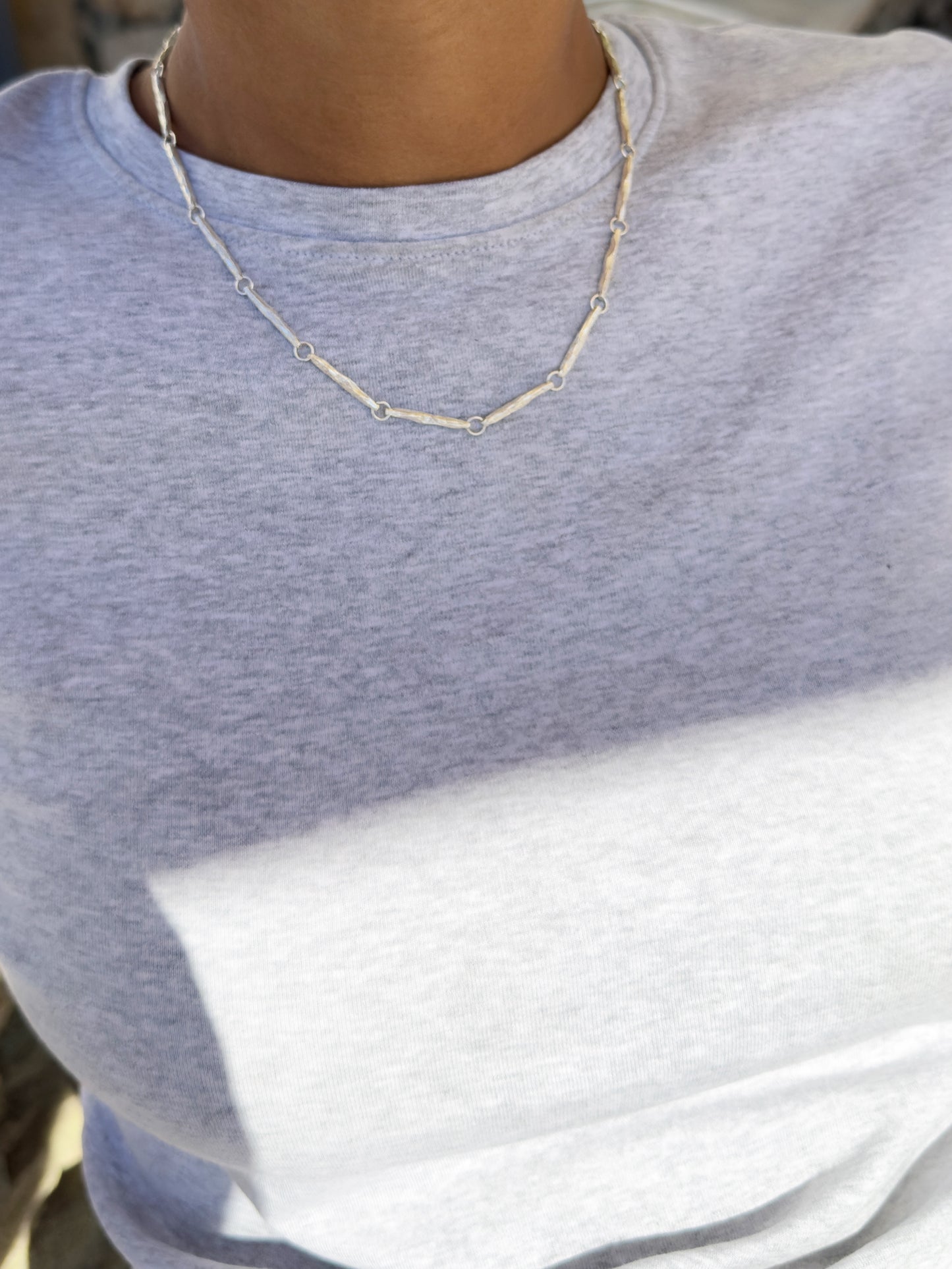 Ashdown Oak Stem Necklace - Silver