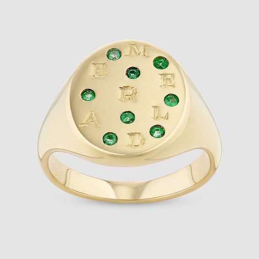 Emerald Signet - Gold