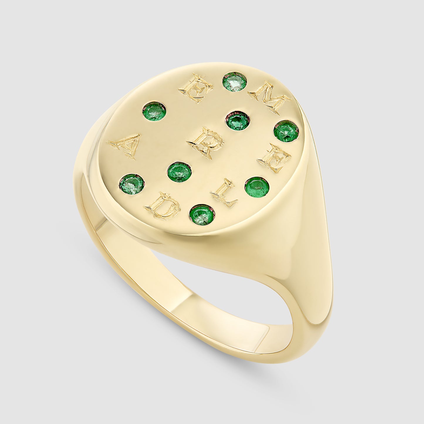 Emerald Signet - Gold
