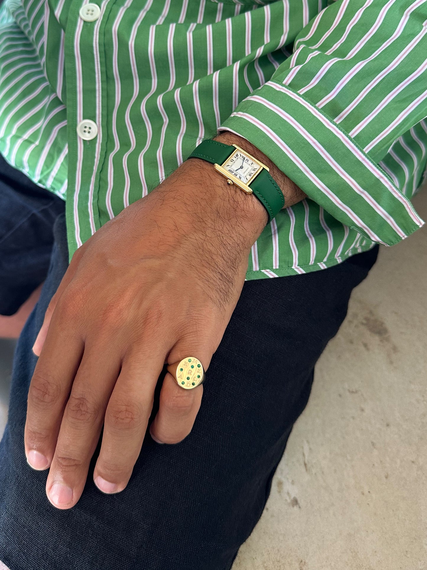 Emerald Signet - Gold