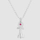 Life is Belief Pendant -Silver - Red