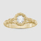 Mini Bound Willow Ring - Clear - Gold
