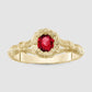 Mini Bound Willow Ring - Red - Gold