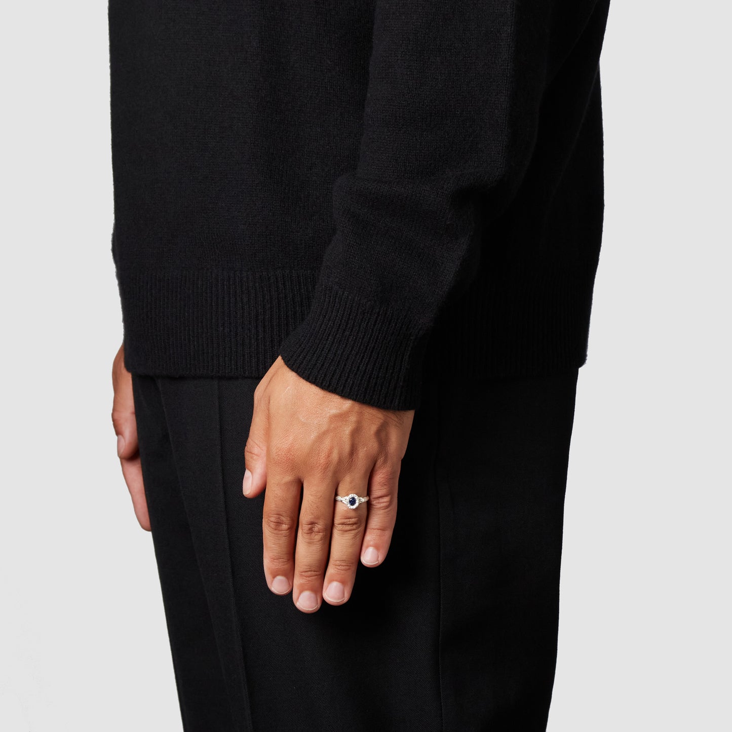 Mini Bound Willow Ring - Blue - Silver