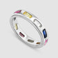 Mini Lotus Ring - Multi - Silver