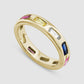 Mini Lotus Ring - Multi - Gold