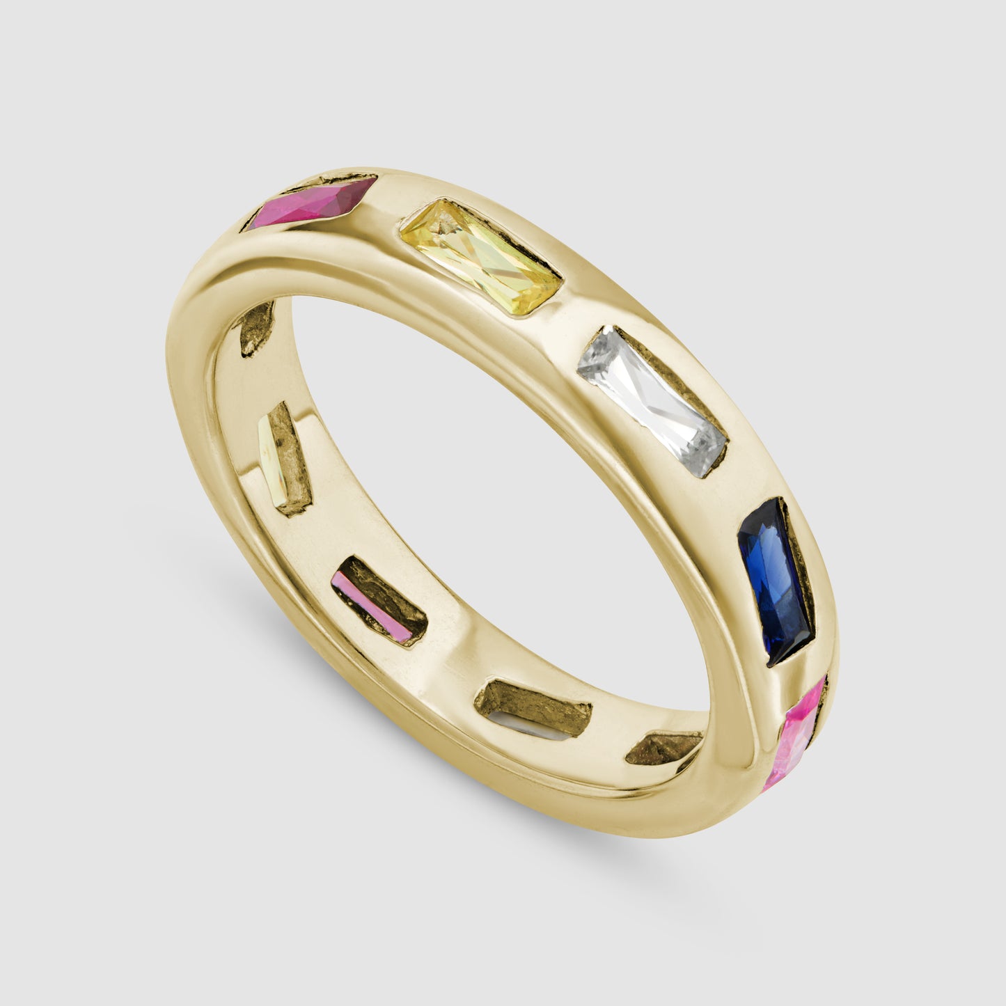 Mini Lotus Ring - Multi - Gold