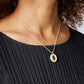 Mirror Pendant - Pink - Gold