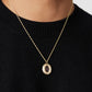 Mirror Pendant - Red - Gold