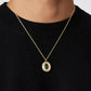 Mirror Pendant - Green - Gold