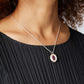 Mirror Pendant - Pink - Silver