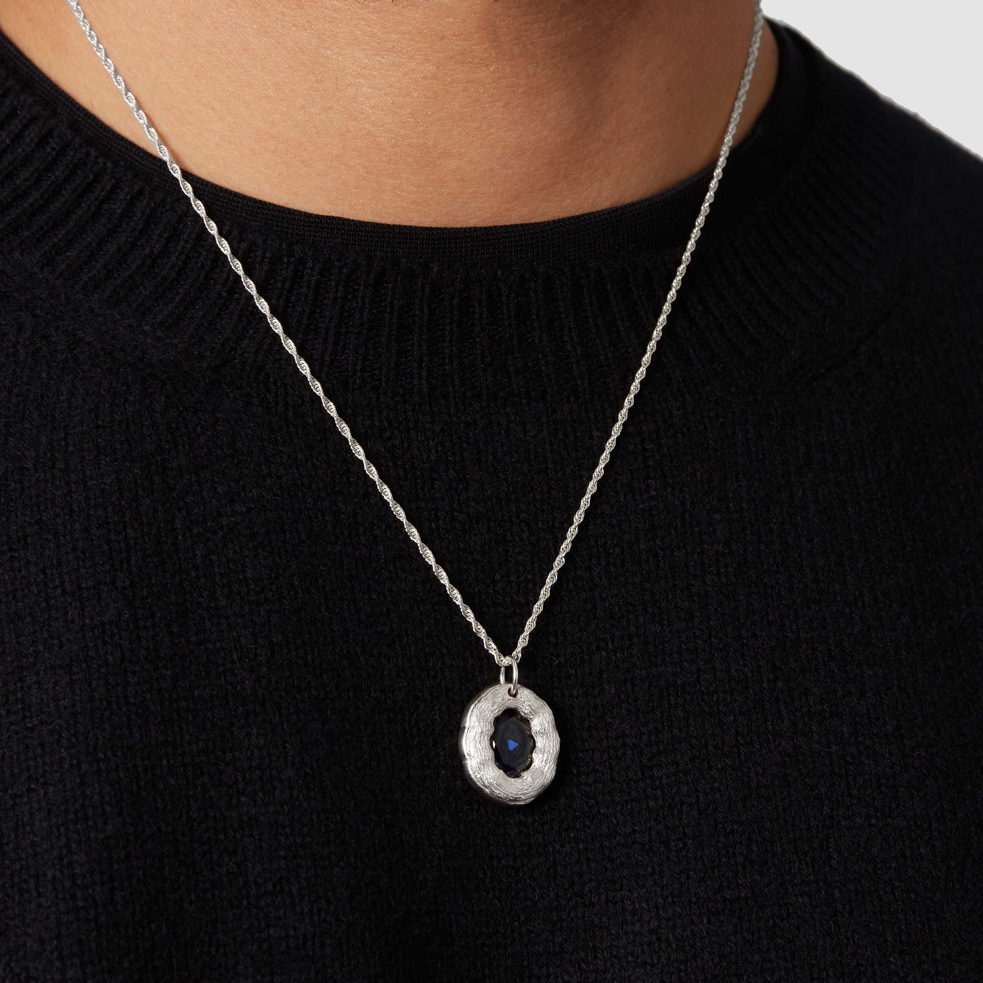 Silver mirror hotsell charm necklace