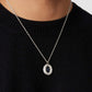 Mirror Pendant - Blue - Silver