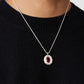 Mirror Pendant - Pink - Silver