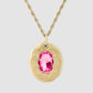 Mirror Pendant - Pink - Gold