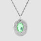 Mirror Pendant - Green - Silver