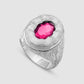 Mirror Ring - Pink - Silver