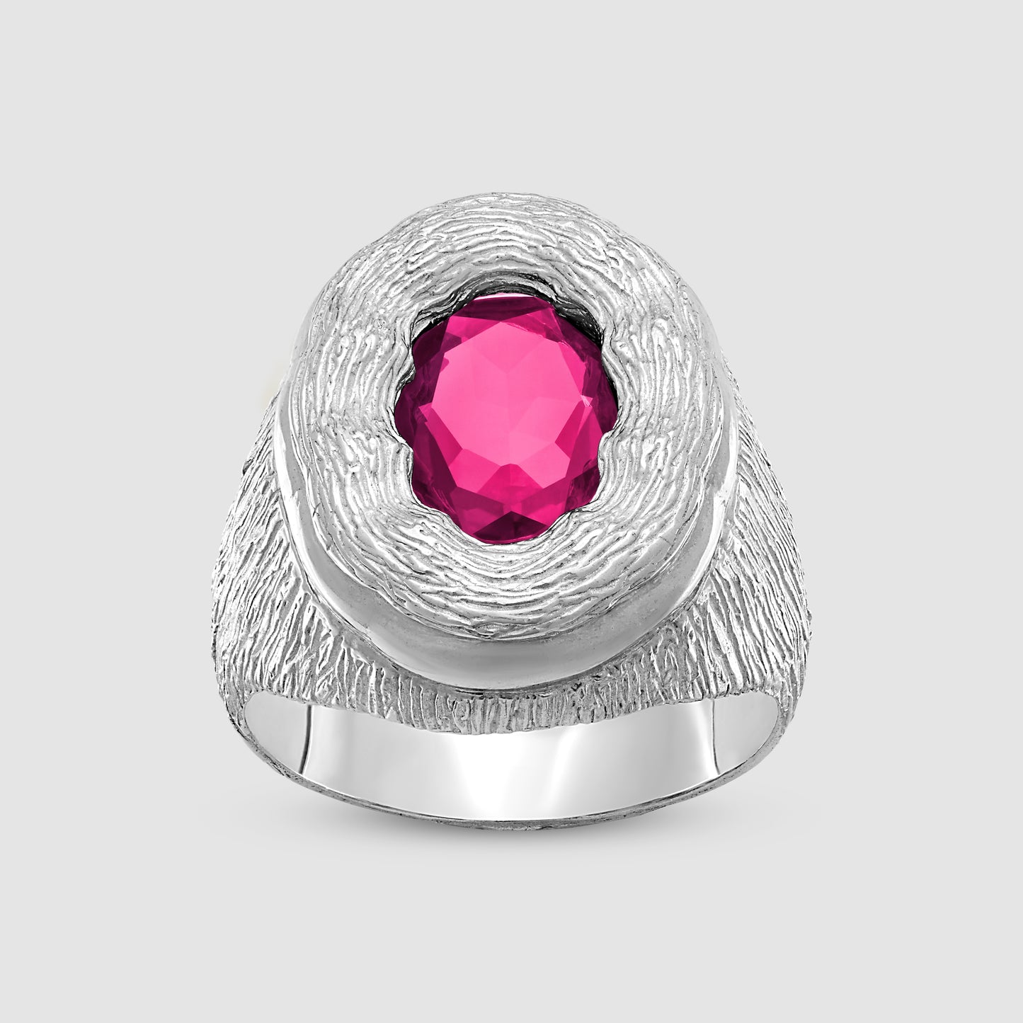 Mirror Ring - Pink - Silver