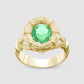 Bound Willow Ring - Green - Gold