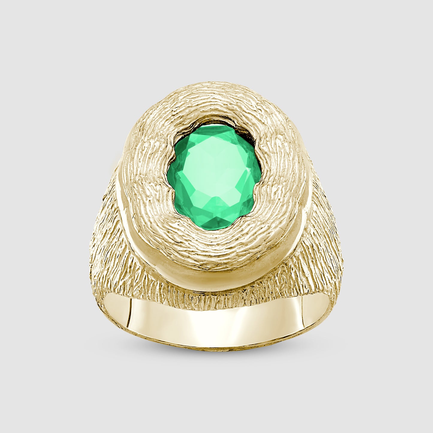 Mirror Ring - Green - Gold