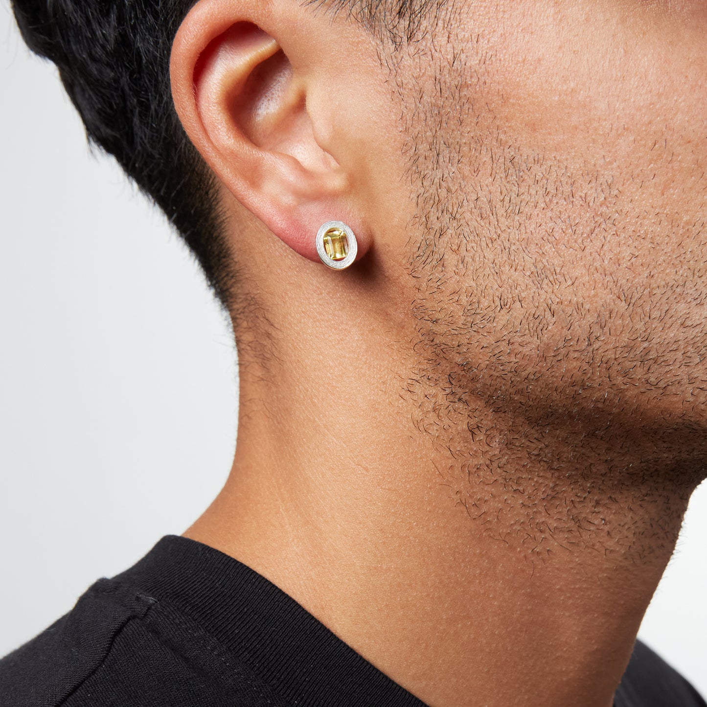 Opposite Earrings - Yellow and Green - Silver