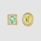 Opposite Earrings - Yellow and Green - Gold