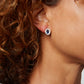 Opposite Earrings - Blue and Orange - Silver