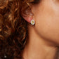 Opposite Earrings - Yellow and Green - Silver
