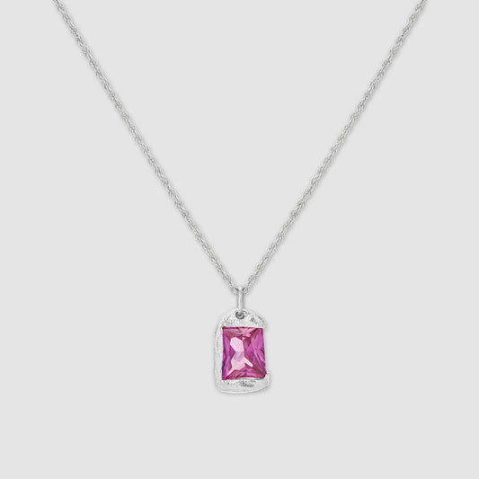 The Rose Pendant - Silver - Pink