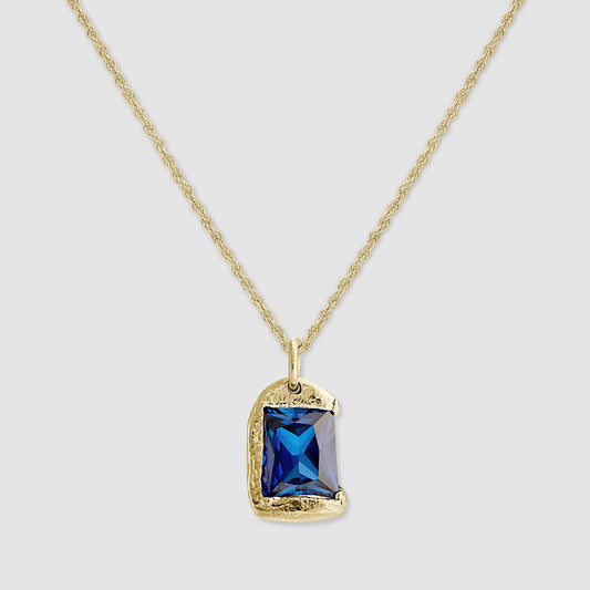 The Rose Pendant - Gold - Blue