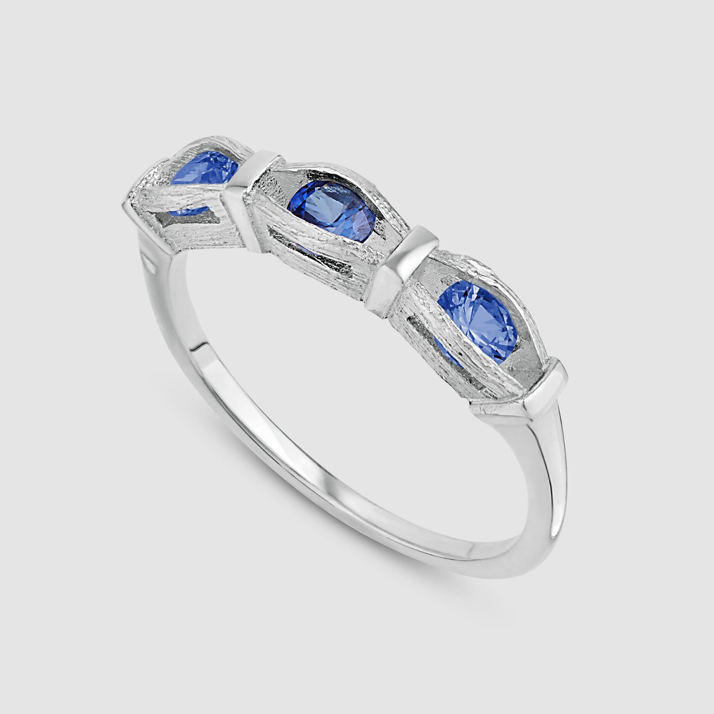 Sacred Oak Ring - Blue - Silver