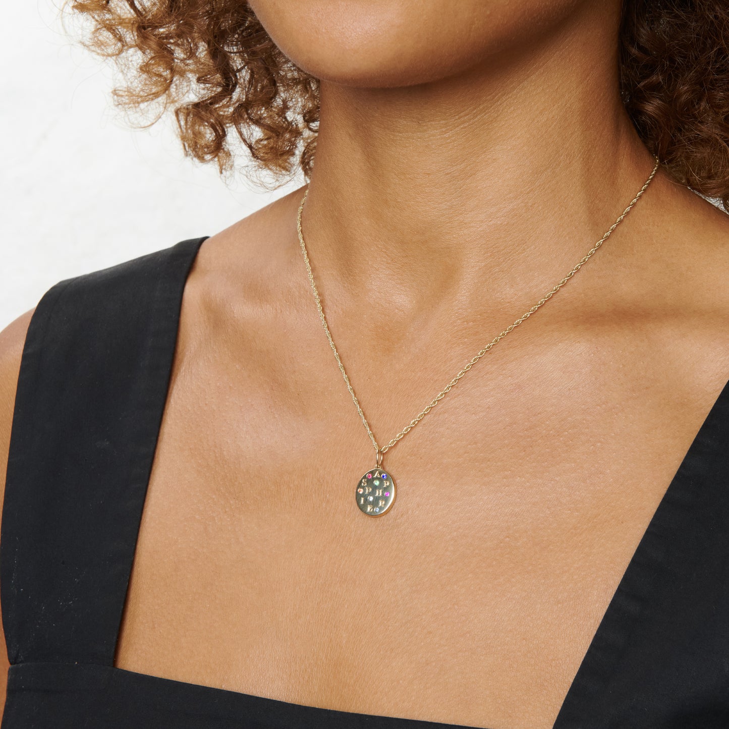 Sapphire Pendant - Multi - Gold