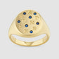 Sapphire Signet - Blue - Gold
