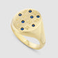 Sapphire Signet - Blue - Gold