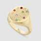 Sapphire Signet - Multi - Gold