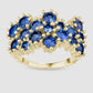Wild Flower Ring - Blue - Gold