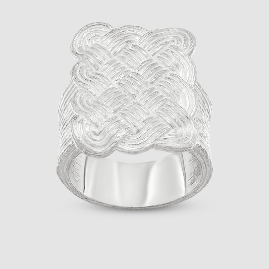 Woven Willow Ring - Silver