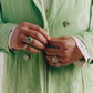 The Burnham Button - Green - Gold