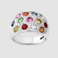 The Grand Riviera Ring - Silver - Multi