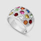 The Grand Riviera Ring - Silver - Multi