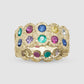 Flowers Grow Together Eternity Ring - Gold - Multi