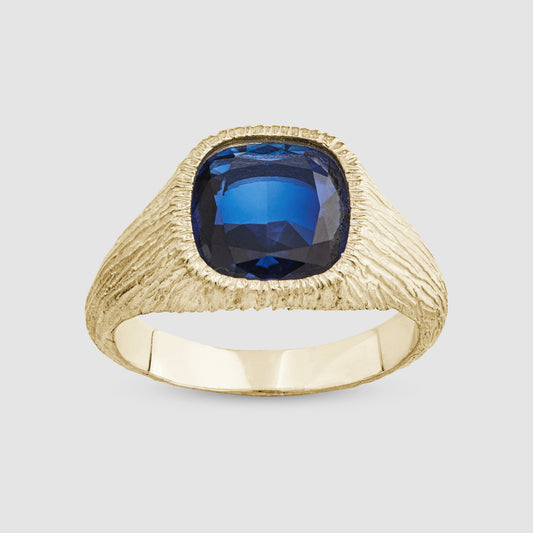 Natures Smile Signet - Gold - Blue