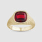 Natures Smile Signet - Gold - Red
