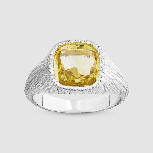 Natures Smile Signet - Silver - Yellow