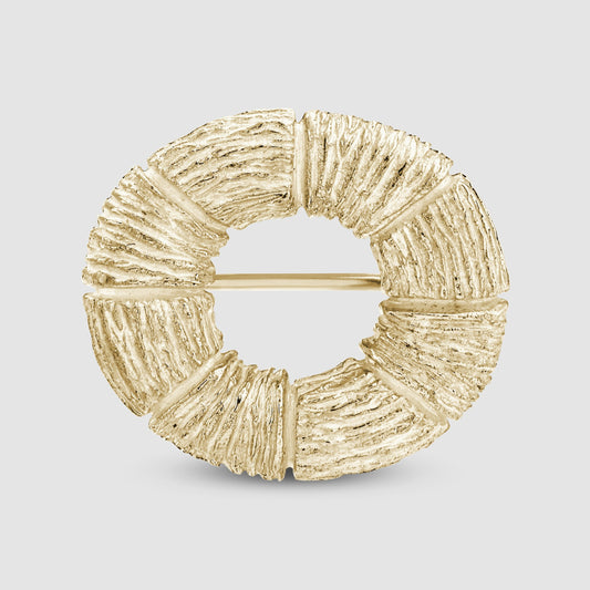 Rhubarb Brooch - Gold