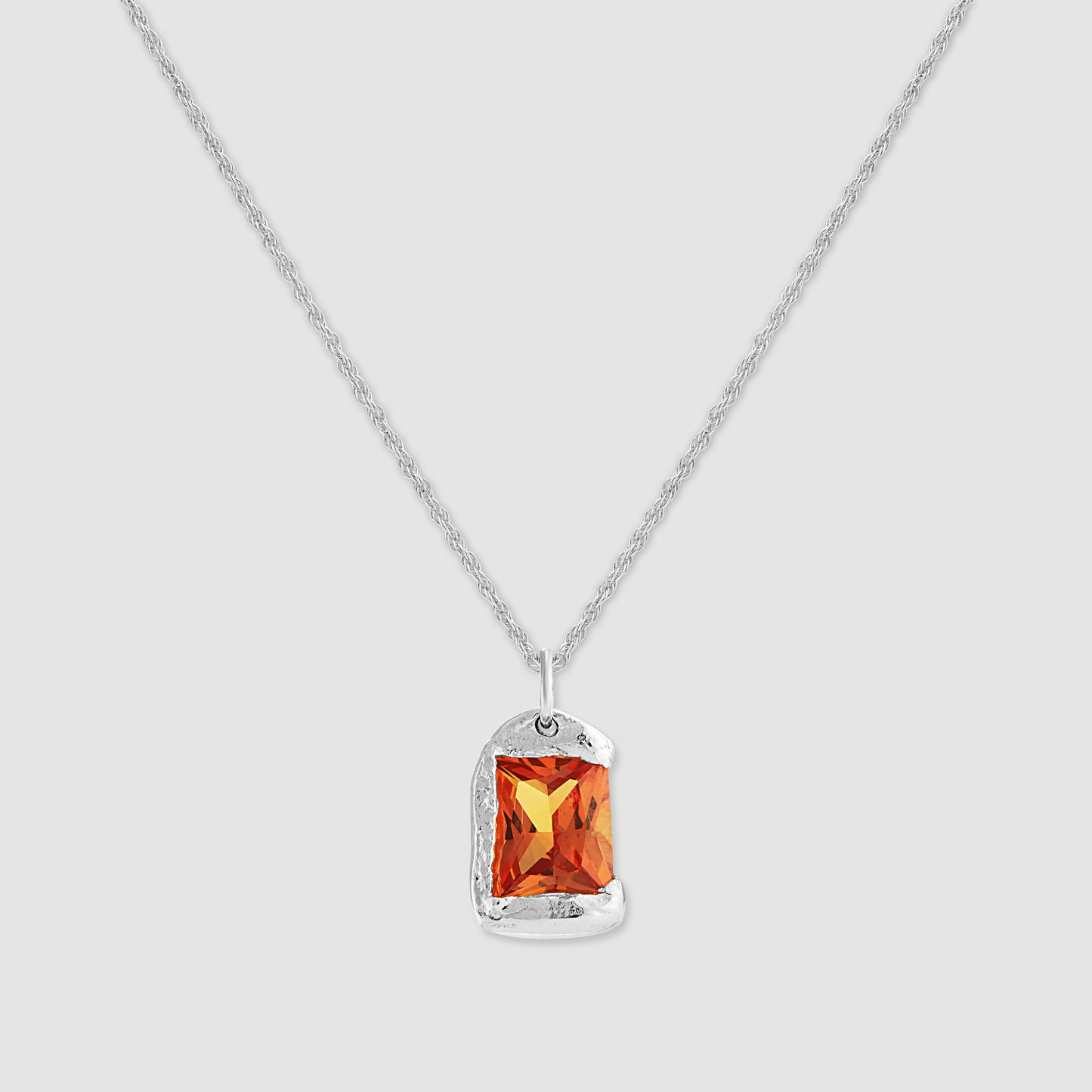 The Rose Pendant - Silver - Orange